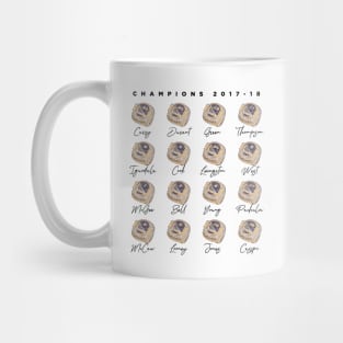 GSW Golden State Warriors Championship Rings 2017-2018 Season Basketball Vector Mug